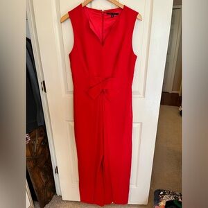 Alex Marie Split V-Beck Corssover Waist Front Leg Slit Sleeveless Junpsuit